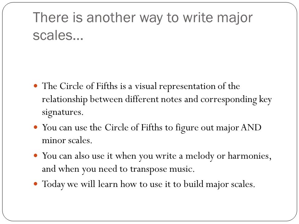 How to use the Circle of Fifths to write songs